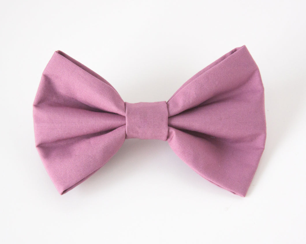 Mauve Purple Dog Bow Tie (Add-On Available)