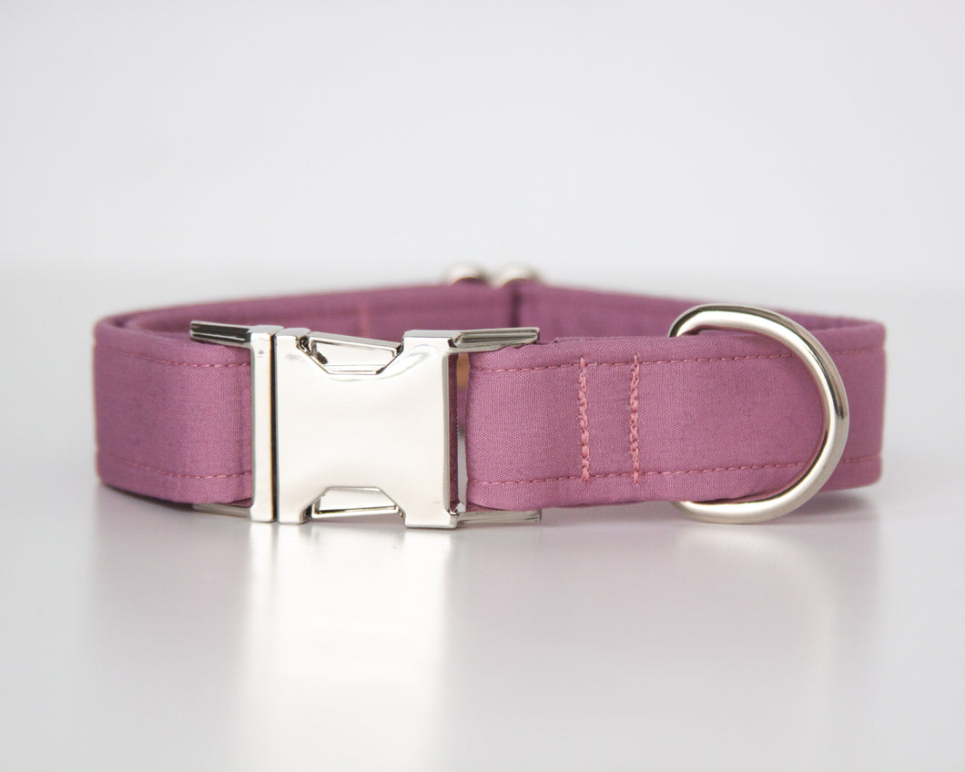 Mauve Purple Dog Collar (Personalization Available)