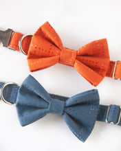 Load image into Gallery viewer, Pop of Orange Dog Bow Tie
