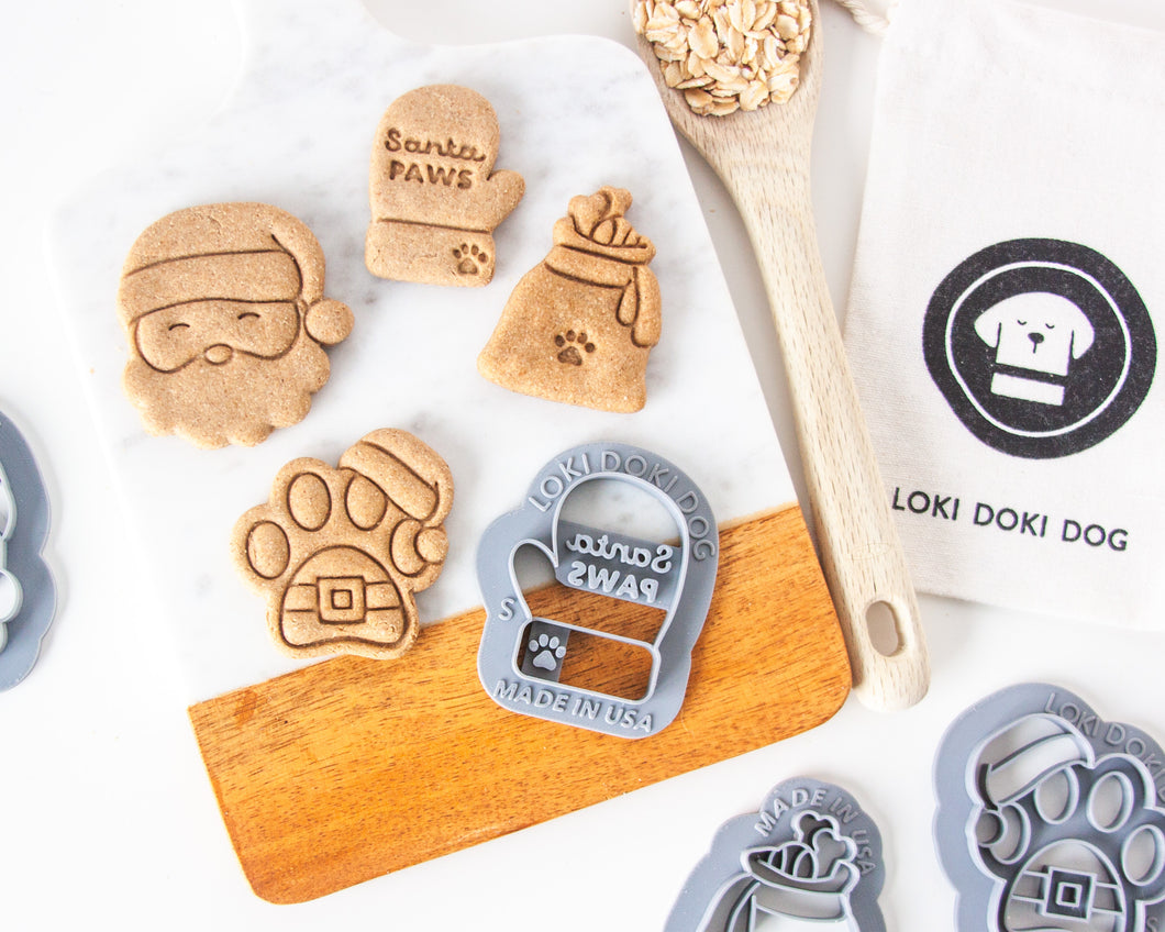 Cortadores de galletas de Santa Paws (paquete de 4)