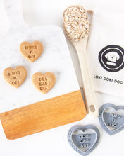 Load image into Gallery viewer, Swiftie Inspired Conversation Hearts - Dog Biscuit Cookie Cutters
