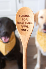 Load image into Gallery viewer, Engraved Wood Cooking + Mixing Spoon (Personalized) &quot;baking/ cooking for&quot; design
