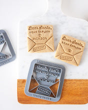 Load image into Gallery viewer, Dear Santa Letter &quot;I Can Explain&quot; Dog Biscuit Cookie Cutter (PERSONALIZED)
