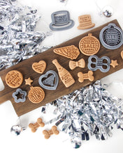 Load image into Gallery viewer, &quot;Party Animal&quot; + &quot;Bubbly Pup Kisses&quot; Champagne Bottle Shaped Dog Biscuit Cookie Cutter
