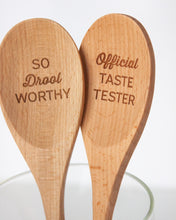 Load image into Gallery viewer, Engraved Wood Cooking + Mixing Spoon (with sayings) 10+ styles to choose from

