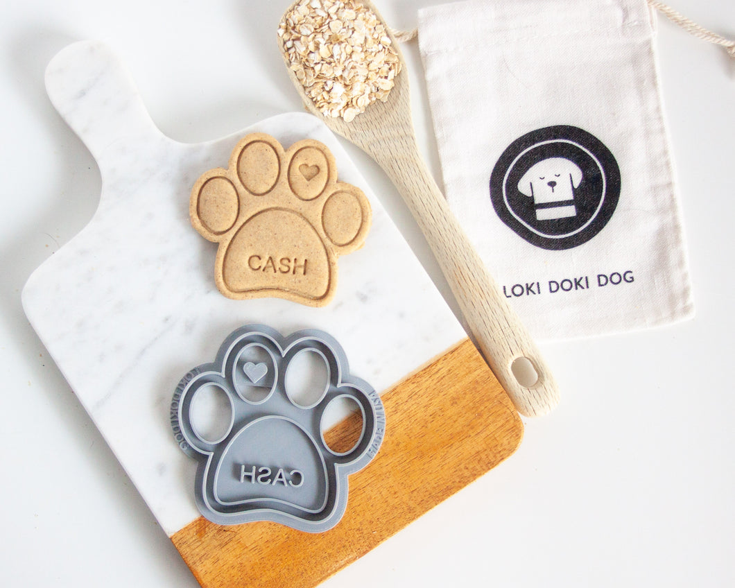 Personalized Paw Shaped Dog Cookie Cutter