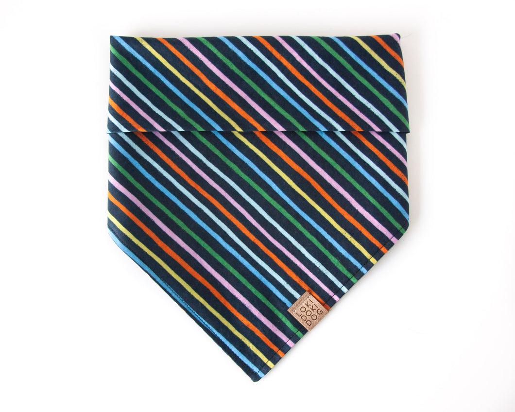 Happy Stripes Dog Bandana