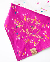 Load image into Gallery viewer, Confetti &amp; Hats - Birthday Dog Bandana &amp; Gotcha Day Dog Bandanas (Reversible Available)
