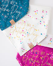 Load image into Gallery viewer, Confetti &amp; Hats - Birthday Dog Bandana &amp; Gotcha Day Dog Bandanas (Reversible Available)
