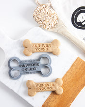 Load image into Gallery viewer, &quot;Fur Ever Young&quot; Dog Bone Cookie Cutter
