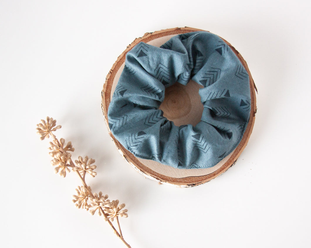 Smoky Blue Arrows Scrunchie