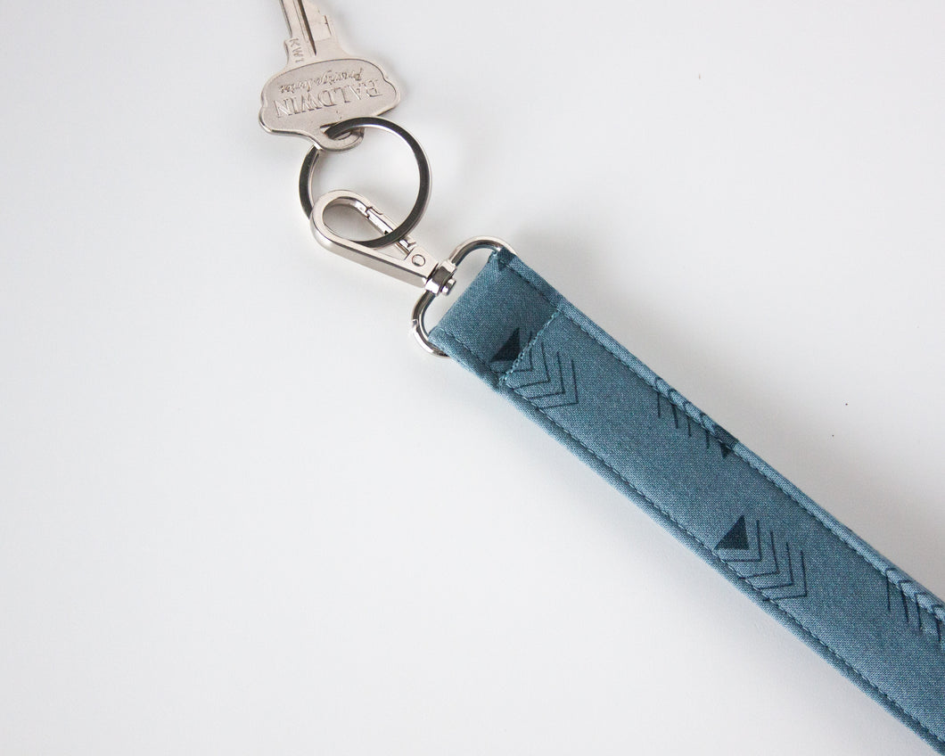 Smoky Blue Arrows Keychain Wristlet