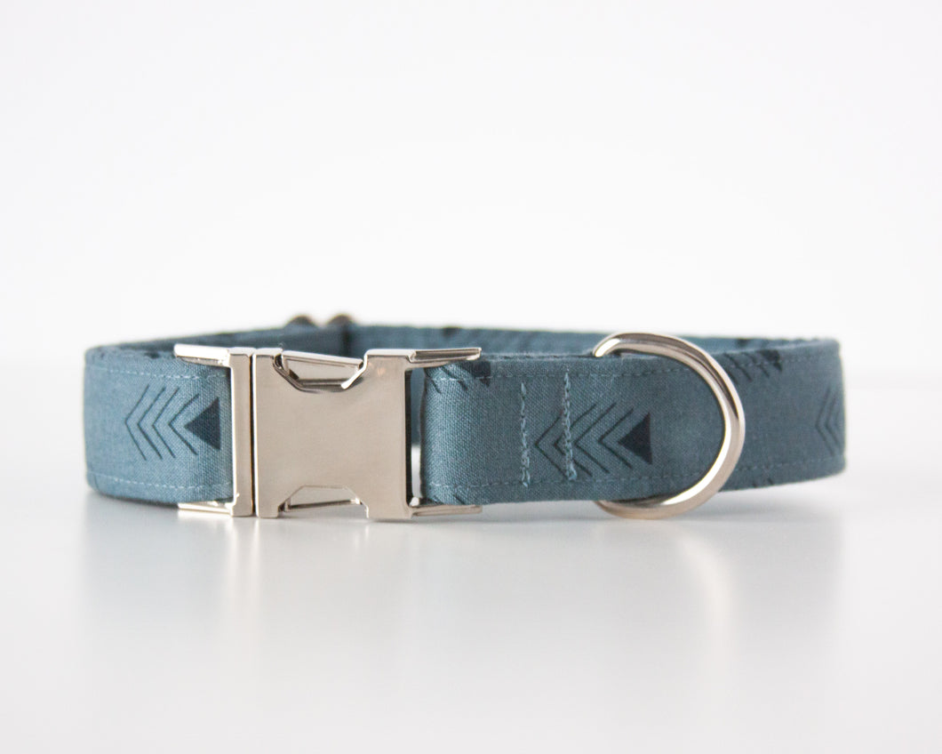Smoky Blue Arrows Dog Collar (Personalization Available)
