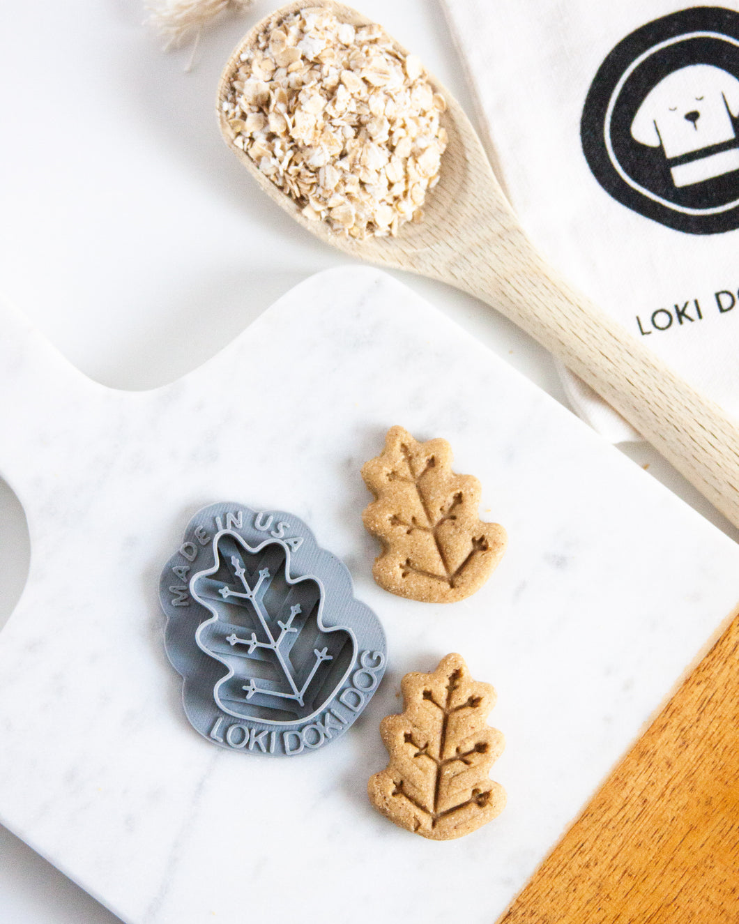 Fall Oak & Maple Leaf Shaped Dog Biscuit Cookie Cutter (Bundle Available)