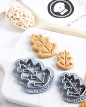 Load image into Gallery viewer, Fall Oak &amp; Maple Leaf Shaped Dog Biscuit Cookie Cutter (Bundle Available)
