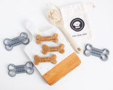 Load image into Gallery viewer, &quot;Gobble Gobble&quot; Bone Shaped Dog Biscuit Cookie Cutter

