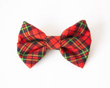 Load image into Gallery viewer, Holiday Plaid Dog Bow Tie
