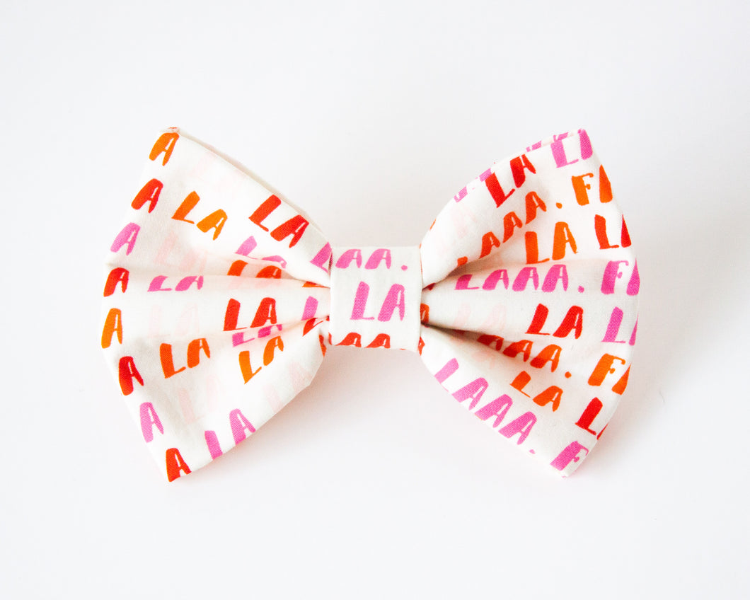 Fa-la-la Cheer Dog Bow Tie