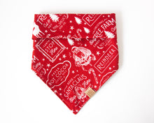 Load image into Gallery viewer, Red Vintage Holiday Dog Bandana
