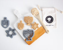 Load image into Gallery viewer, Set of 3 Hanukkah Cookie Cutters-  Hanukkah Dog Cookie Cutters
