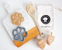Load image into Gallery viewer, &quot;I Love You Latkes&quot; Cookie Cutter- Paw Shaped Hanukkah Dog Cookie Cutter
