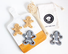 Load image into Gallery viewer, &quot;Oh, Snap!&quot; Gingerbread Man Cookie Cutter -  Christmas Dog Cookie Cutter
