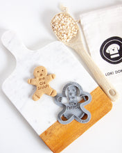 Load image into Gallery viewer, &quot;Oh, Snap!&quot; Gingerbread Man Cookie Cutter -  Christmas Dog Cookie Cutter
