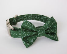 Load image into Gallery viewer, Emerald Charm Dog Bow Tie
