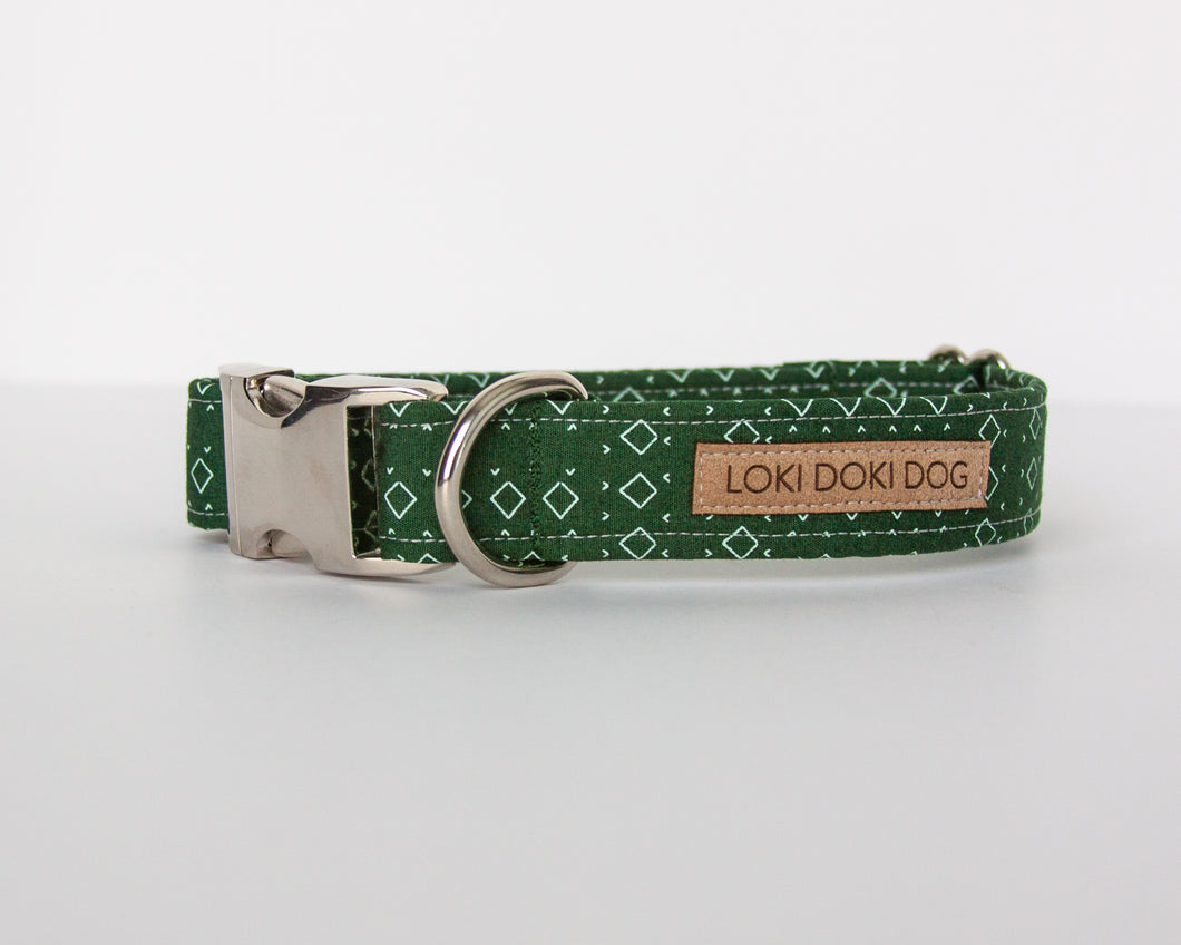 Emerald Charm Dog Collar (Personalization Available)