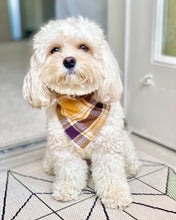 Load image into Gallery viewer, Golden Autumn Plaid Flannel Dog Bandana
