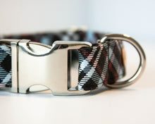 Load image into Gallery viewer, SO Plaid Dark Dog Collar (Personalization Available)
