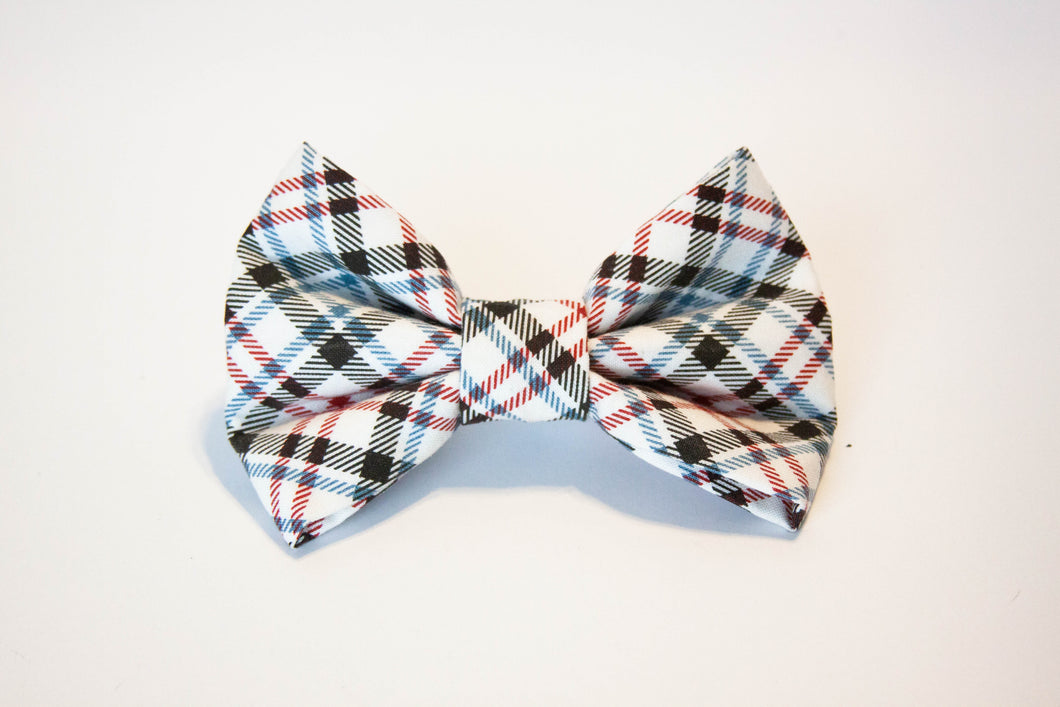 SO Plaid Light Dog Bow Tie
