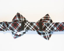 Load image into Gallery viewer, SO Plaid Dark Dog Bow Tie
