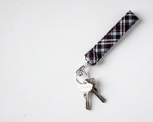 Load image into Gallery viewer, SO Plaid Dark Keychain Wristlet
