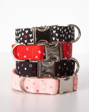 Load image into Gallery viewer, Black Heart XO Dog Collar (Personalization Available)
