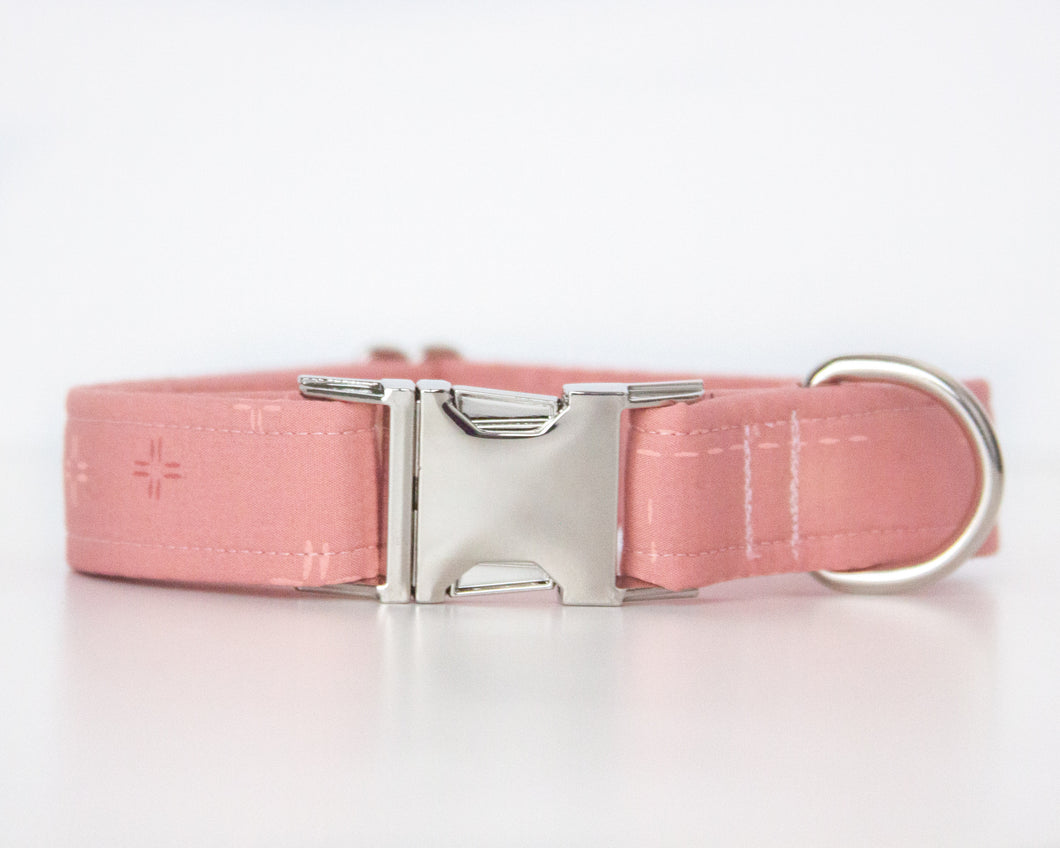 Rosey Pink Dog Collar (Personalization Available)