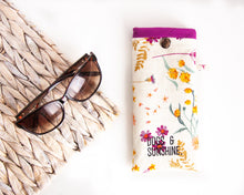 Load image into Gallery viewer, Boho Floral &quot;Dogs &amp; Sunshine&quot; Sunglass Case
