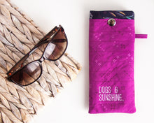 Load image into Gallery viewer, Fuchsia Delight &quot;Dogs &amp; Sunshine&quot; Sunglass Case

