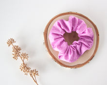 Load image into Gallery viewer, Sweet Lilac Flower Scrunchie
