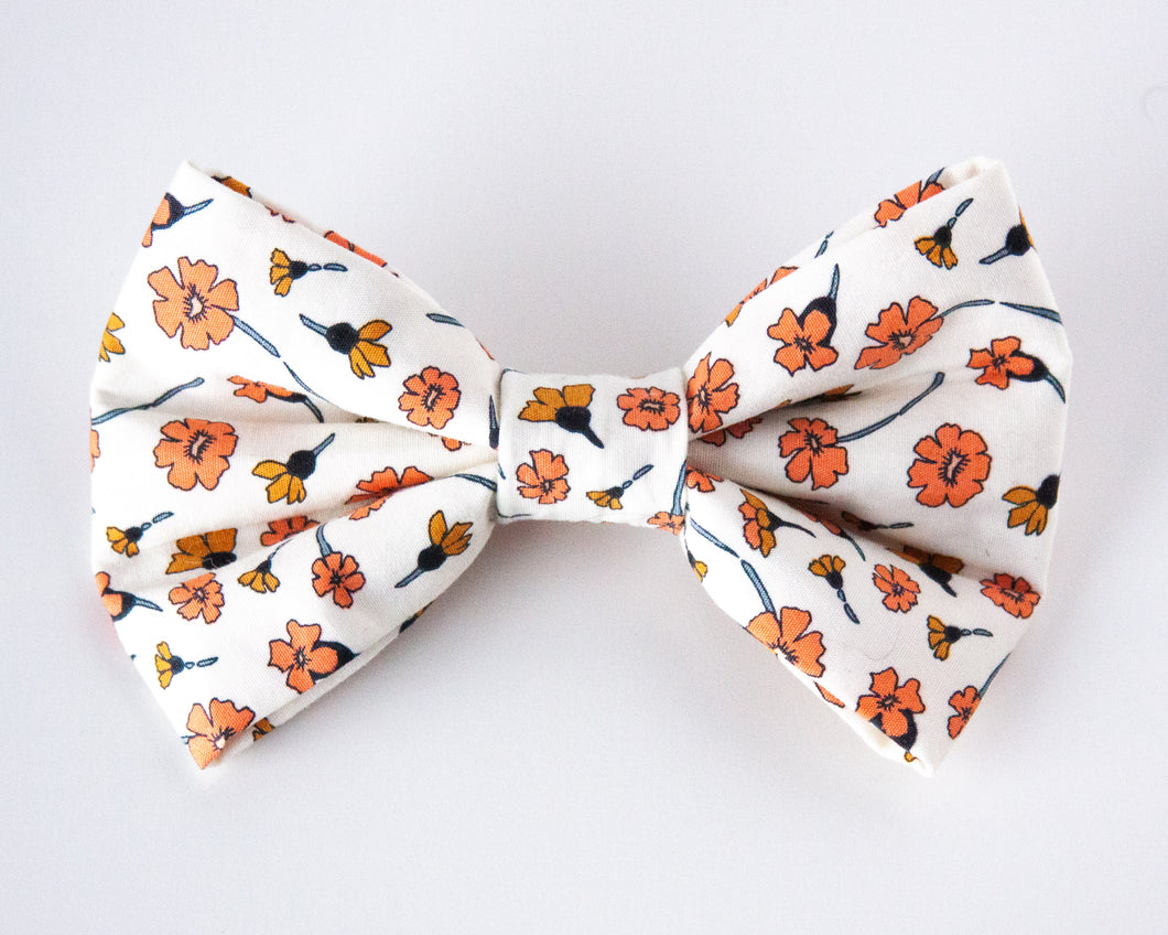 Golden Blooms Dog Bow Tie