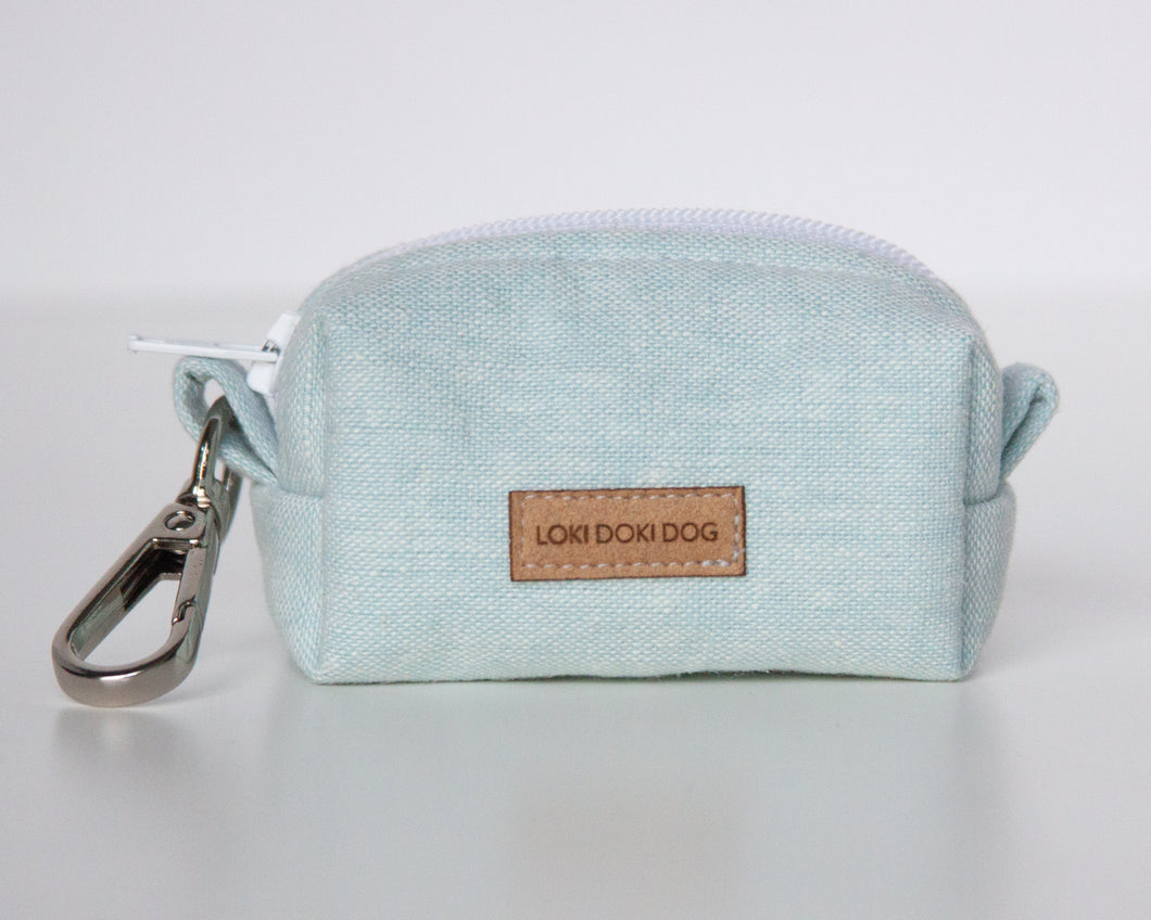 Blue Linen Waste Bag Dispenser