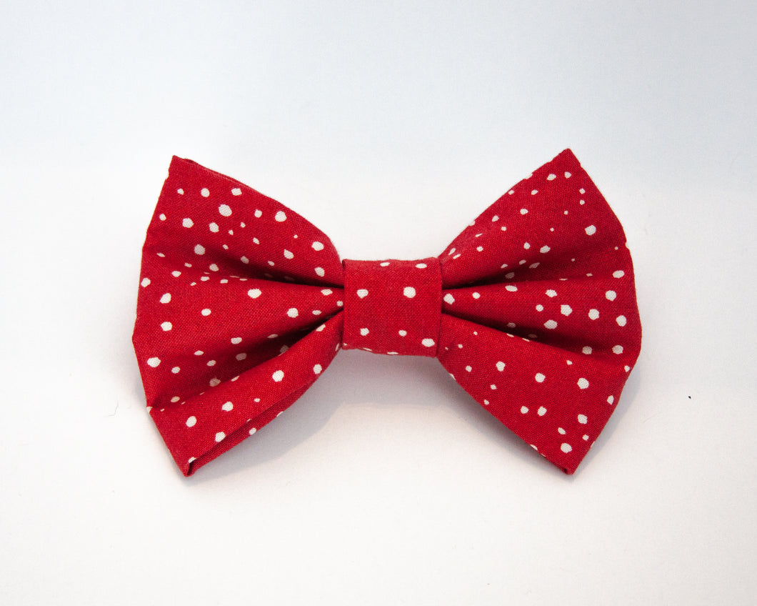 Red Dot Dog Bow Tie