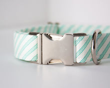 Load image into Gallery viewer, Aqua Stripes Dog Collar
