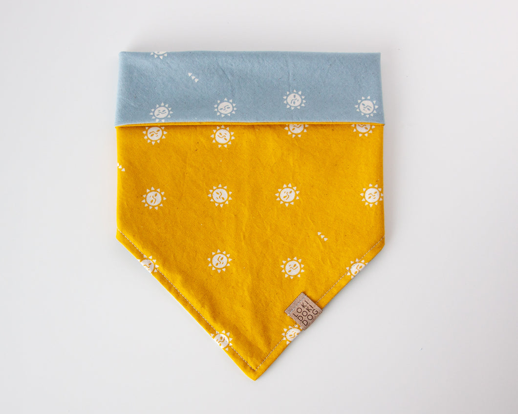 Sunshine and Blue Skies Dog Bandana (Reversible)