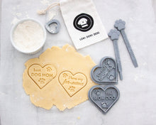 Load image into Gallery viewer, &quot;Best Dog Mom&quot; Heart Shaped Cookie Cutter

