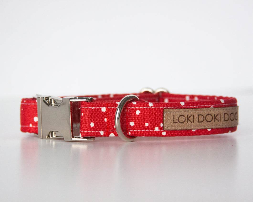 Red Dot Dog Collar