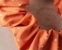 Load image into Gallery viewer, Orange Dot Scrunchie
