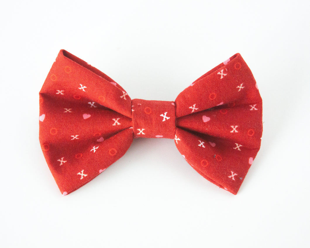 Red Heart XO Dog Bow Tie (Sailor Bow Add-On Available)
